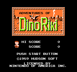 Adventures of Dino Riki Title Screen